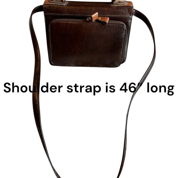 Vintage 1980’s Belle Rose Leather Handbag Very Good Condition Brown/Tan Spacious - Picture 2 of 15